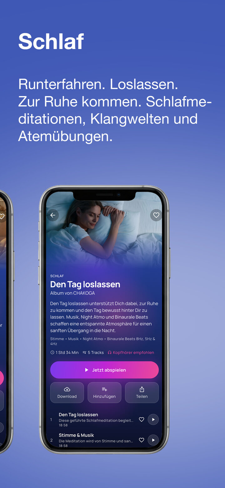 CHAKOGA App — Schlaf